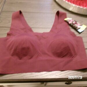 Bali Comfort Revolution EasyLite Wireless Bra MED DF3491 WINE No Wire Pullover*
